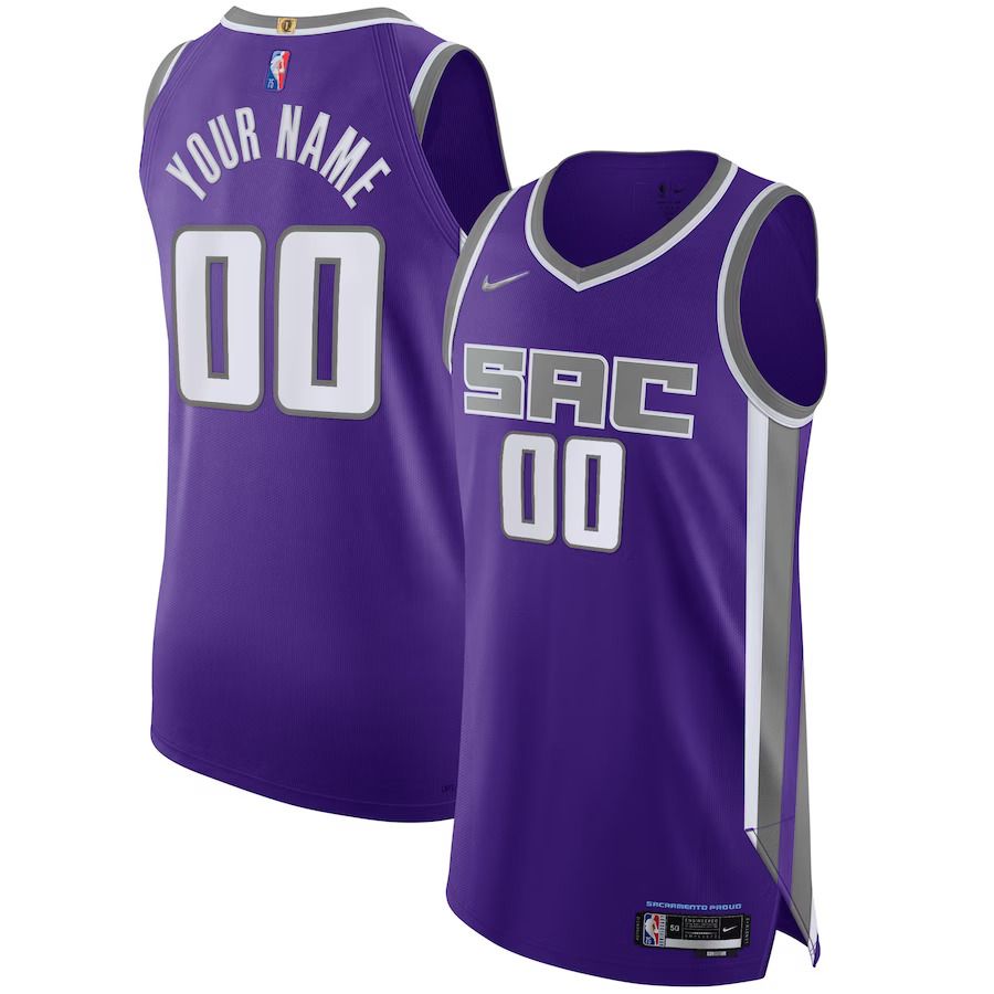 Men Sacramento Kings Nike Purple Icon Edition Diamond Swingman Authentic Custom NBA Jersey->youth nba jersey->Youth Jersey